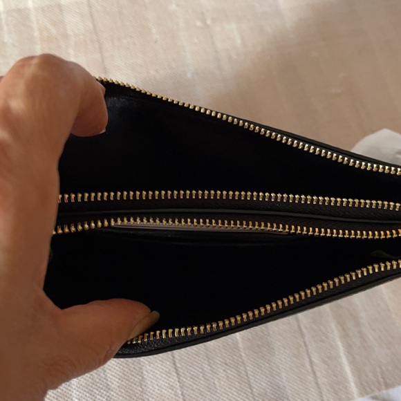 Coach Double Corner Zip Wristlet Black